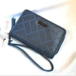 Jessica Simpson cornflower blue wristlet NWT